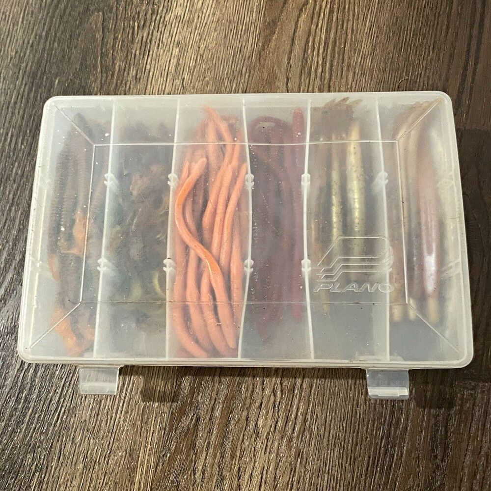 Scented Soft Plastic Worm & Creature Baits 50 Pack 6in Bass Freshwater